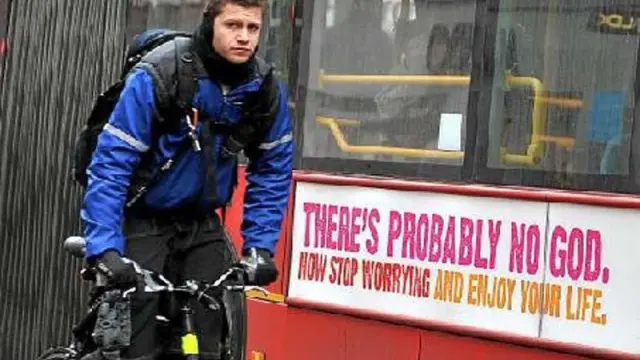 Los autobuses de Londres exhiben la campaña: "Probablemente Dios no existe. Deja de preocuparte y disfruta de tu vida".