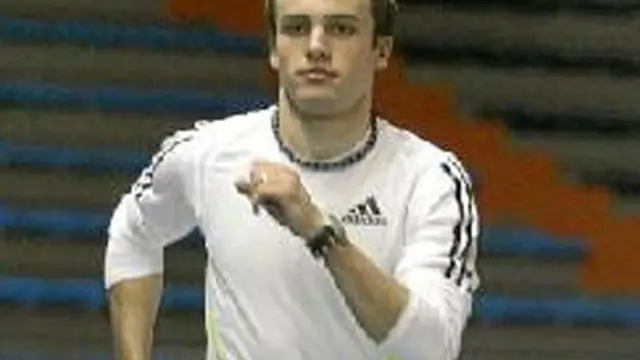 Alberto Gavaldá, en un entrenamiento en el Huevo.