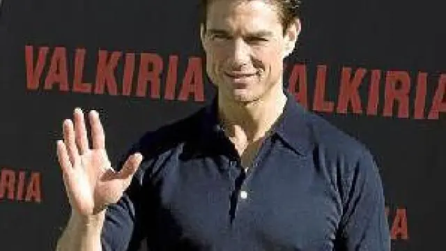 Tom Cruise, ayer, en Madrid donde habló de 'Valkiria'.