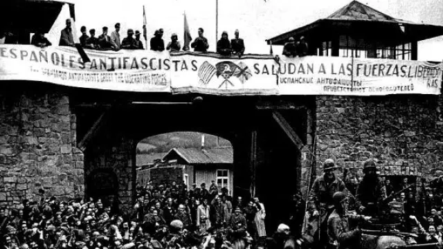 Liberación del campo de Mauthausen por las tropas norteamericanas.
