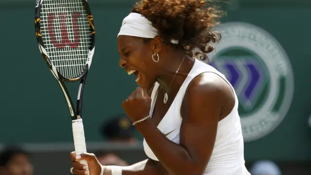 Serena Williams celebrando su victoria