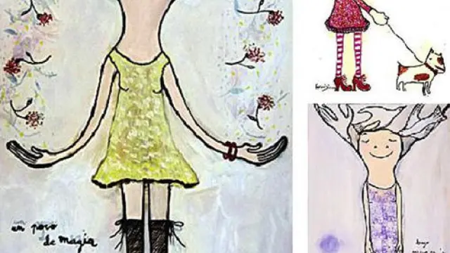 Las obras de Eva Armisén destacan por sus líneas infantiles