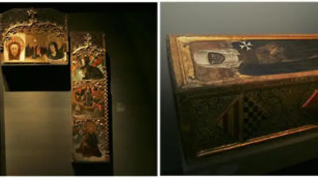 Retrablo de San Antonio Abad y caja sepulcral de Isabel de Aragón