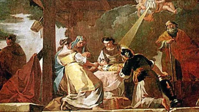 El Nacimiento de la Virgen es una de las obras que Goya pintó en la cartuja de Aula Dei