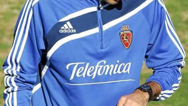 Marko Babic, en un entrenamiento del Zaragoza.