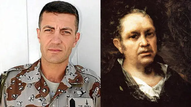 Seis generaciones y un solo apellido. A la izquierda, Luis. A la derecha, un autorretrato de Francisco de Goya