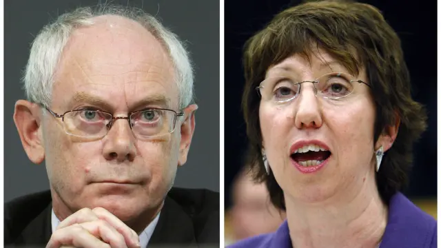 El belga Van Rompuy y la británica Catherine Ashton