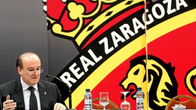 Eduardo Bandrés, en la última Junta General de accionistas del Real Zaragoza
