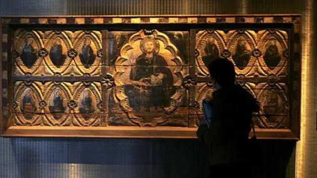 El frontal, tal y como se expone en el Museo Diocesano de Lérida.