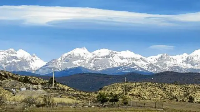 Vista panorámica del Pirineo aragonés