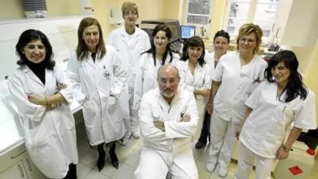 Parte del equipo que forma el servicio de Anatomía Patológica