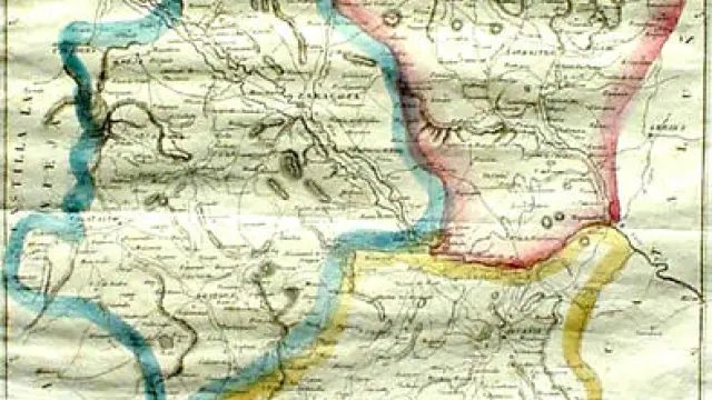 Mapa de 1838, uno de los que va ser digitalizado.