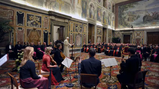 Un momento del acto en el Vaticano