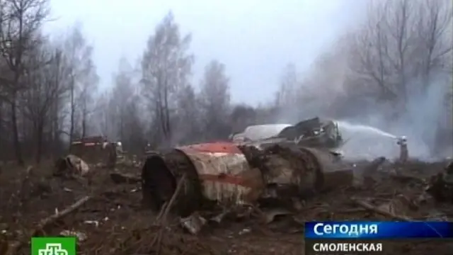 Imágenes del accidente de la televisión rusa NTV