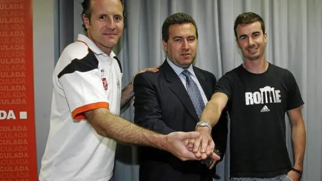 De izquierda a derecha, Novillo, Torán y Guille, unidos para ganar el partido de mañana.