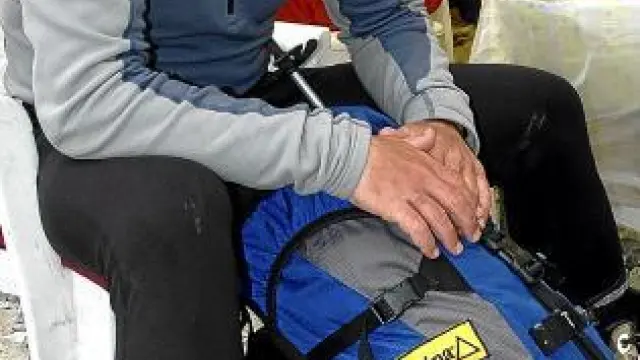 Tolo Calafat, en el campo base del Everest en 2008.