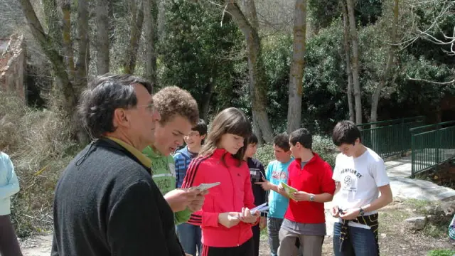 Joaquín Araujo con los alumnos de la Escuela de Naturalistas