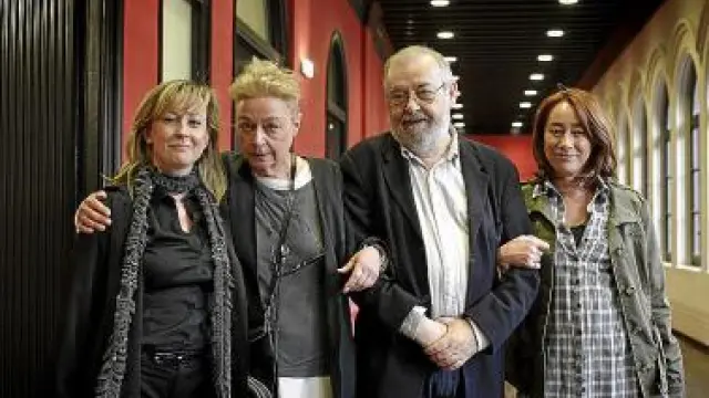 Martínez, Cohen, García Sánchez y Querejeta, ayer, en Zaragoza.