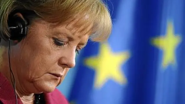 La canciller Angel Merkel, ayer en Berlín.