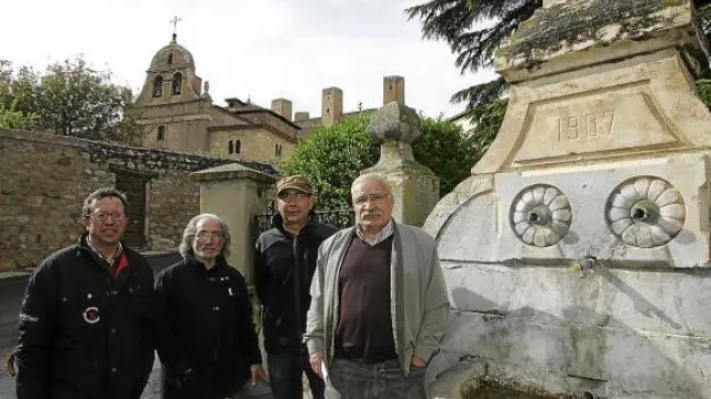 M. Sarmiento, A. Ruiz, M. García y J. Lorente -de izquierda a derecha-, de 'La otra Guadalajara', en Molina
