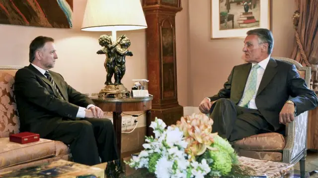 Iglesias junto al presidente de Portugal