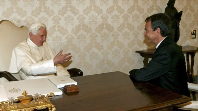 Entrevista entre el Papa y Zapatero en el Vaticano