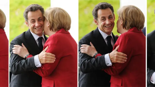 Encuentro enetre Merkel y Sarkozy