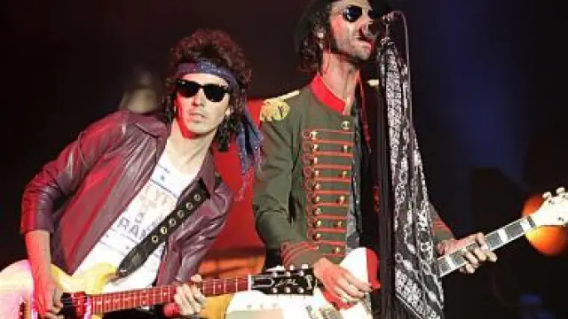El dúo Pereza, durante su reciente concierto en Rock in Rio Madrid.