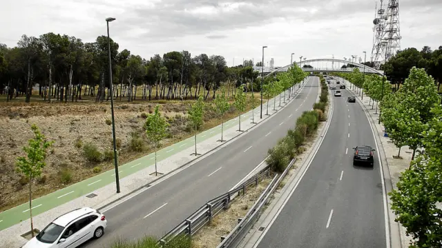 A su paso por Torrero, la circulación media es de 35.000 vehículos.