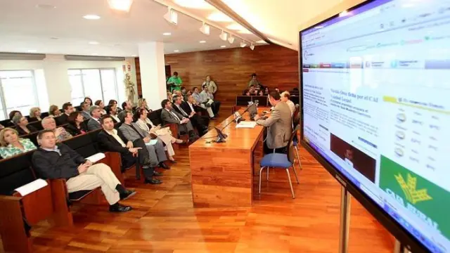 La presentación de la web, en el Banco de España