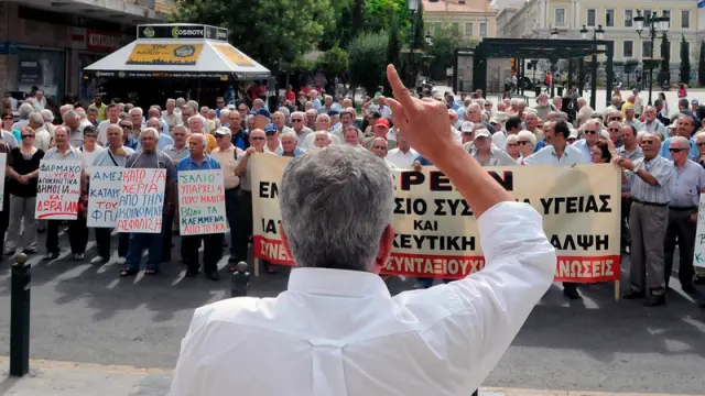 Imagen de las protestas en días pasados en Grecia