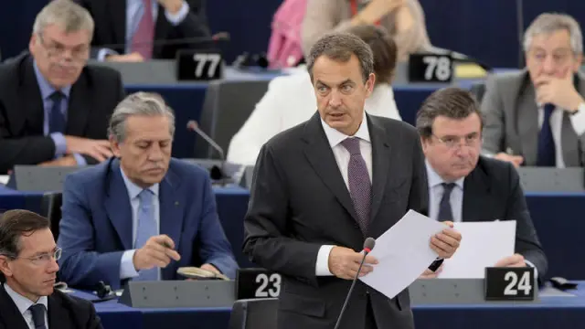 Zapatero habla ante el Pleno del Parlamento Europeo de Estrasburgo