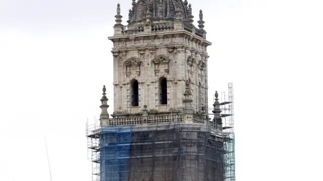 Imagen de las obras de restauración de la Catedral del año pasado