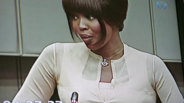 Naomi Campbell durante su declaración