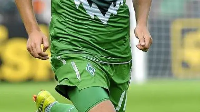 Ozil, en su último partido con el Werder Bremen.