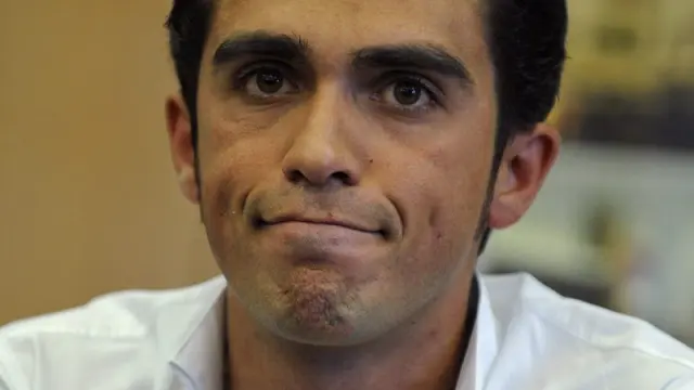 Contador, en la rueda de prensa
