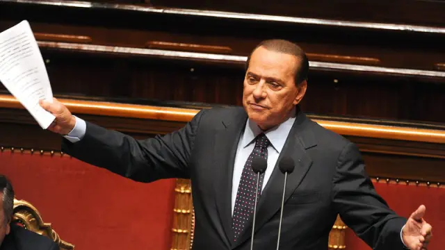 Berlusconi durante un debate parlamentario.