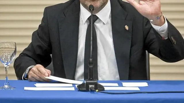 Agapito Iglesias, durante su comparecencia ante los medios de comunicación.
