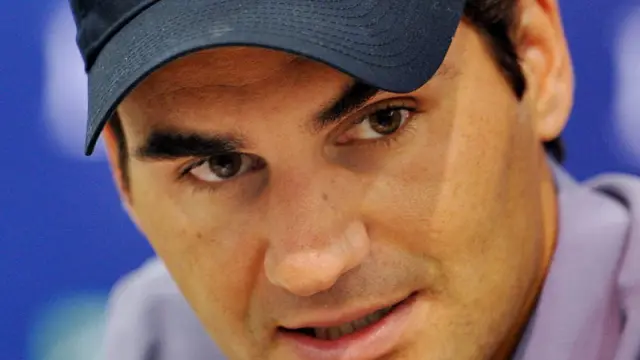 El ex número uno del mundo, Roger Federer, durante una rueda de prensa