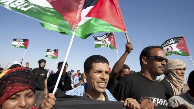 Manifestaciones ante la misión de la ONU para el Sáhara Occidental por la muerte del menor