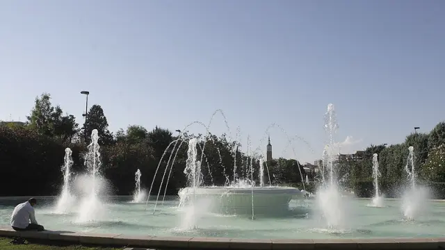 La fuente del Parque Grande José Antonio Labordeta