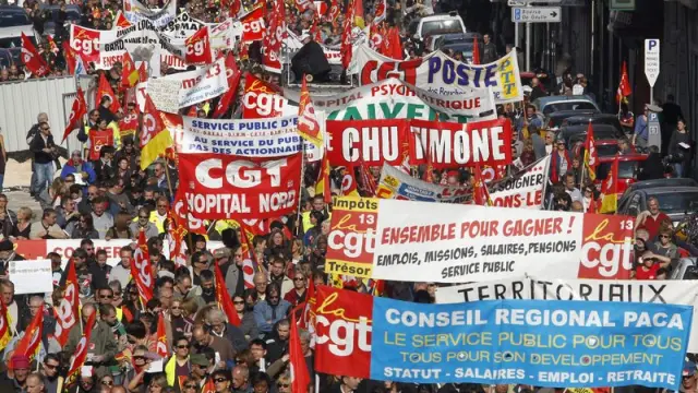 Manifestación en Marsella.