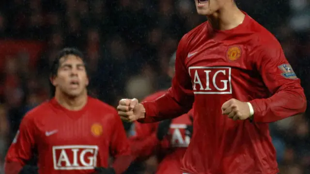Cristiano Ronaldo cuando jugaba en el United.