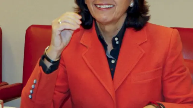 Rosa Aguilar durante una comparecencia.