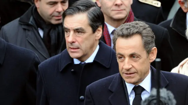 El presidente de Francia, Nicolas Sarkozy, ayer durante un acto conmemoratico sobre Charles De Gaulle