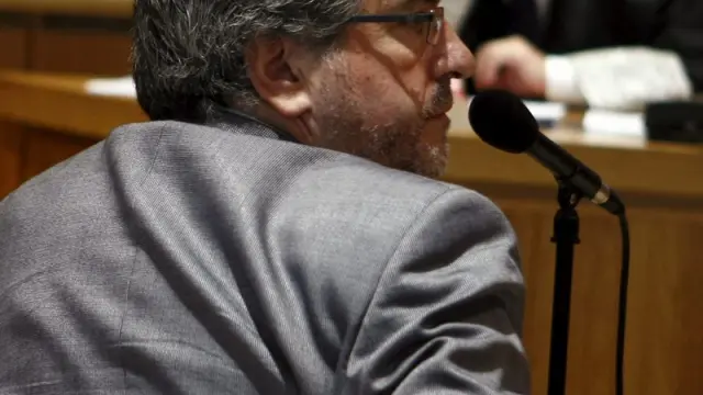 Jesús Eguiguren, presidente del PSE, durante su intervención en el juicio contra Otegi