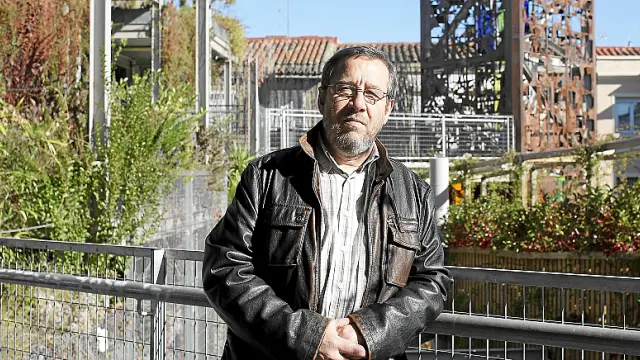José Luis Zúñiga, en el jardín vertical de Las Delicias