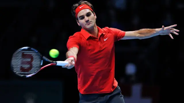 Federer en el O2 londinense.
