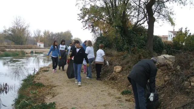 Los participantes realizaron labores de limpieza en las orillas.