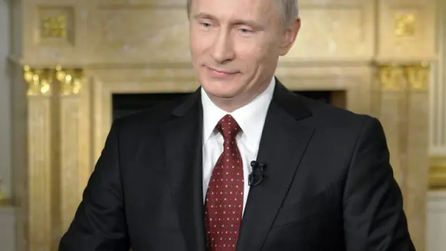 Vladimir Putin durante su entrevista con Larry King